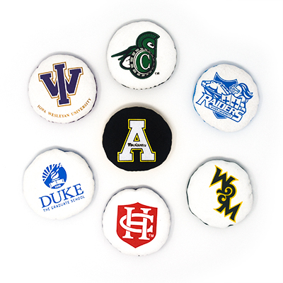 A selection of custom college Flop Balls.