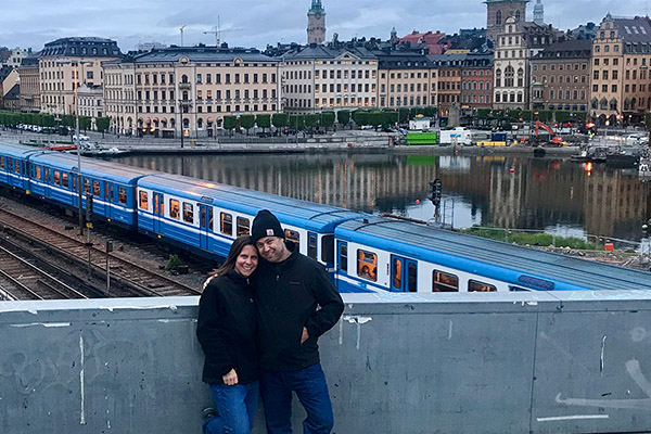 Paul Miller and Dawn Daria in Stockholm Sweden.